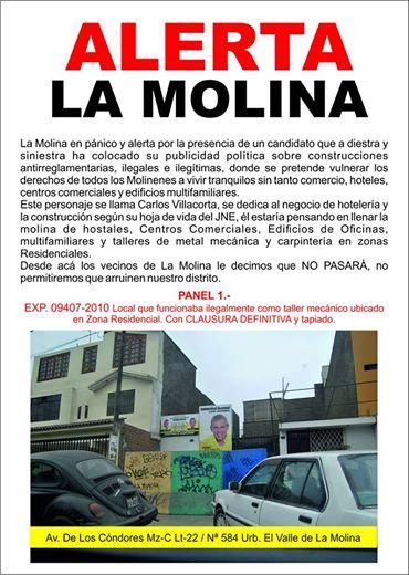 Carlos Villacorta : La PEOR opcion para la Alcaldia de LA MOLINA, CLICK AQUI y enterate porque !