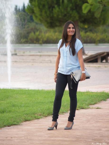 OUTFIT BABY BLUE + PATA DE GALLO