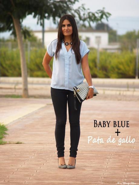 OUTFIT BABY BLUE + PATA DE GALLO