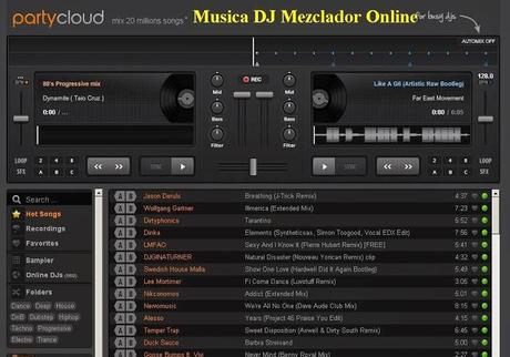 Mezcla Música como un DJ, gratis Online, Mezcladora DJ online con música MP3 Gratis...
