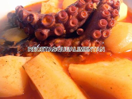 PULPO GUISADO CON PATATAS