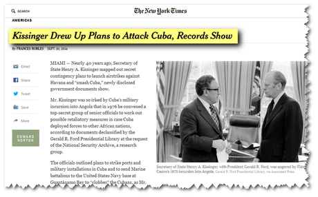 Documento revelado: El ex secretario de Estado Kissinger pretendía 'destrozar' Cuba