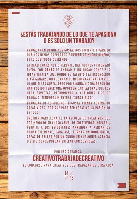 El concurso para creativos que trabajan de otra cosa 10431458_959953377355031_9118352746724251139_n