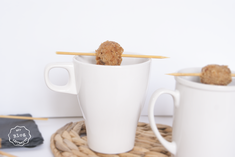 Bolitas de galleta con mantequilla y nuez de Macadamia