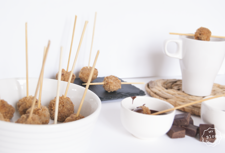 Bolitas de galleta con mantequilla y nuez de Macadamia