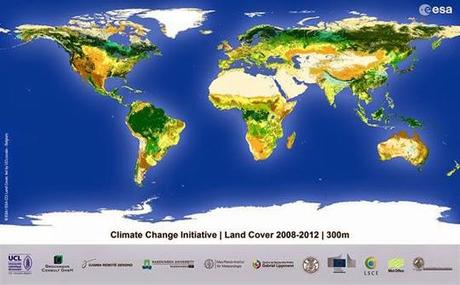 ESA: Mapa global de cobertura vegetal