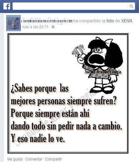Una de las Mafaldas con texto apócrifo que circulan en Facebook.