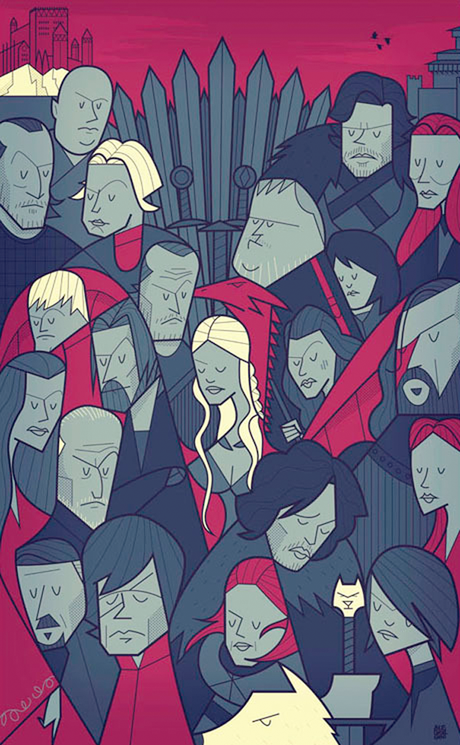 Ale giorgini ilustrador fan art starwars game of thrones the big bang theory series tvs regalos camisetas lord of rings popeye simpsons