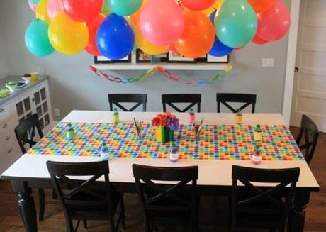 decorar un techo con globos