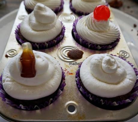 Cupcakes y frosting de Coca Cola