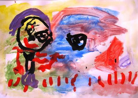 Cuadros con cubitos de témpera congelada