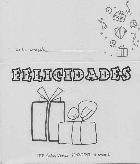 Celebración y regalitos de cumpleaños