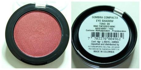 Sombra individual Mineral eyeshadow Samy Cosmetics, tono #09 Vino Tinto
