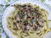Pasta salsa champiñones