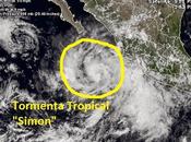 tormenta tropical "Simon" forma Pacífico oeste México