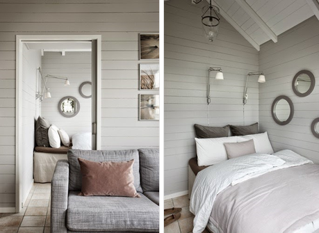 Una acogedora cabaña de madera en tonos neutros - Paperblog