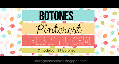 Freebies: Botones de Pinterest para el blog + tutorial