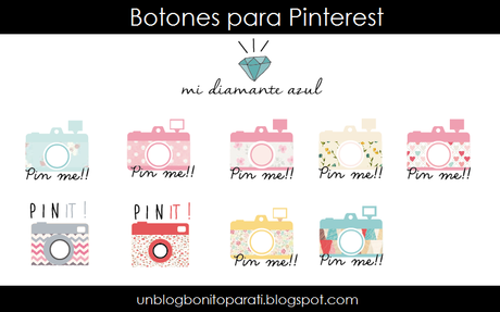 Freebies: Botones de Pinterest para el blog + tutorial