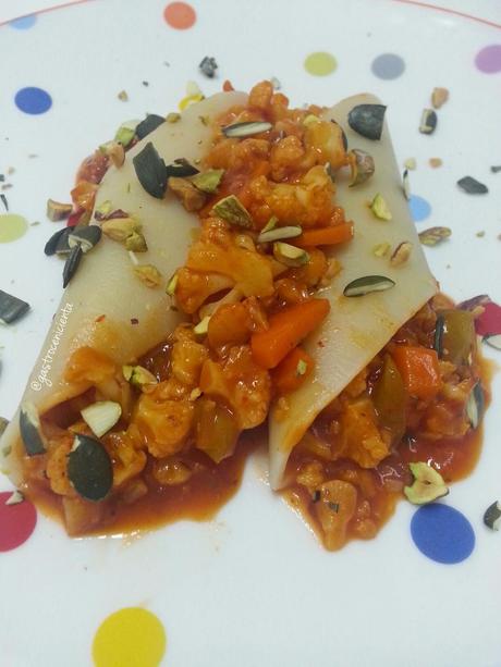 Pennoni con Boloñesa de Coliflor