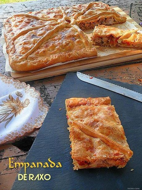 Empanada gallega de raxo ( con masa al momento )