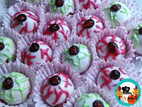 Pops cake ojos de Halloween