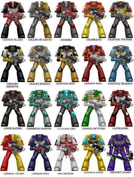 Space Marine Chapters - Crimson Blades to Crescent Guard.