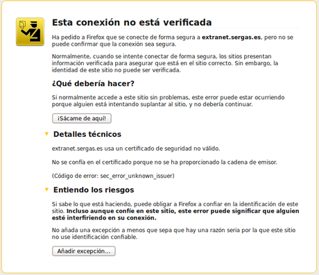 Obtener certificados en Firefox