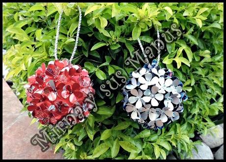 Esfera Navideña Reciclando