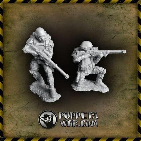 Francotiradores de Puppets War y hombreras de Spell Crow
