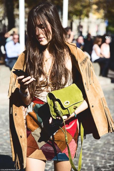 Paris_Fashion_Week_Spring_Summer_15-PFW-Street_Style-Fringed_Suede_Jacket-Patchwork_Skirt-