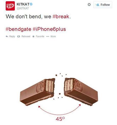 Kit Kat se burla de las dobleces de los iPhone 6 Plus y logra revolucionar Twitter.