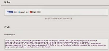 Cambiar los botones de compartir en Blogger
