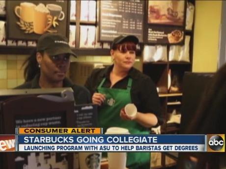 Starbucks crea un plan para ayudar a sus empleados a que vayan a la universidad y se gradúen.