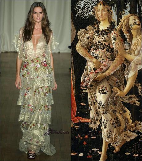 ART IN COUTURE. Marchesa & Flora by Botticelli