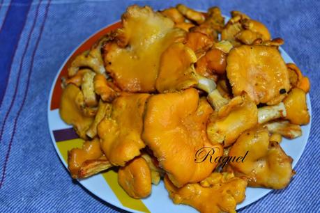 Espaguetis con Rossinyols y beicon