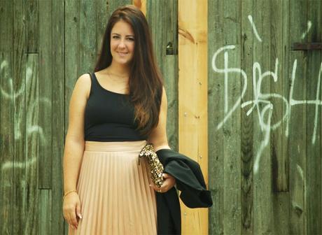 Midi Skirt with black