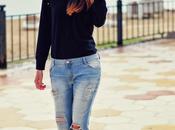 Tendencia: jeans rotos jersey tachuelas