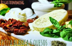 Pizza blanca 6 quesos