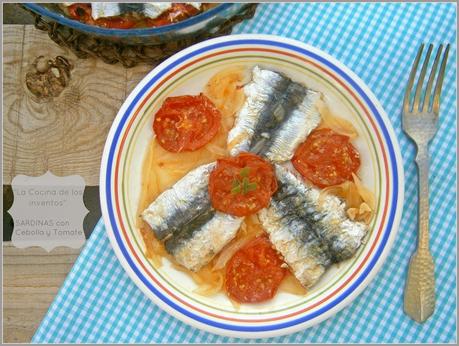 Sardinas al horno con Cebolla y Tomate