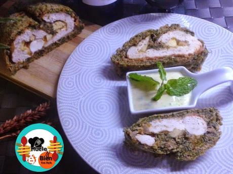 Pan de espinacas relleno