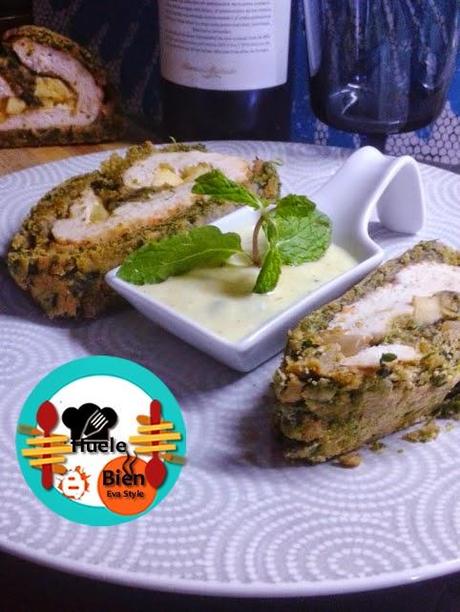 Pan de espinacas relleno