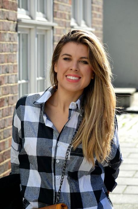 Black and white plaid shirt