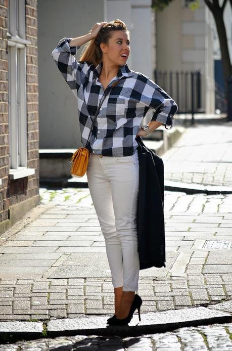 Black and white plaid shirt