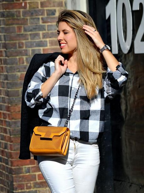 Black and white plaid shirt