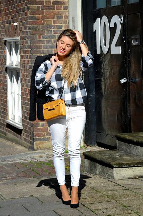 Black and white plaid shirt