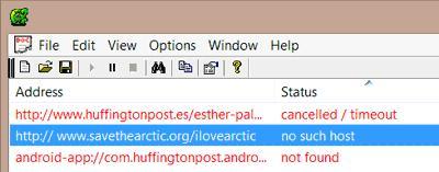 Enlaces rotos en Xenu