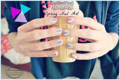 ♔ Nail Art - Uñas Geometricas para Primavera / manimonday ❀