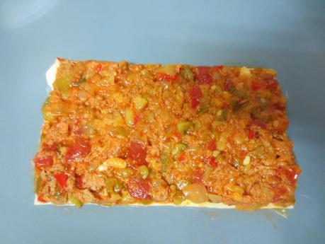 Lasaña de pisto, atún y huevo (Sin horno)