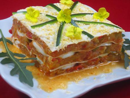 Lasaña de pisto, atún y huevo (Sin horno)