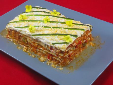 Lasaña de pisto, atún y huevo olla GM